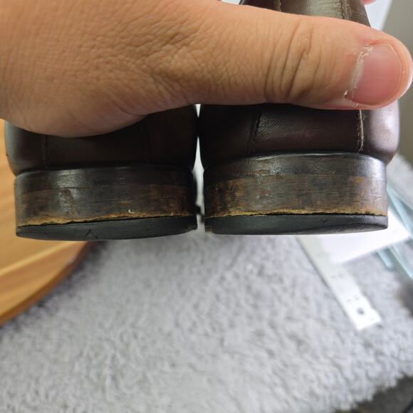 Jack Erwin Brown Leather Business Casual Cap Toe Oxford Dress Shoe Mens 11.5 - Picture 13 of 15